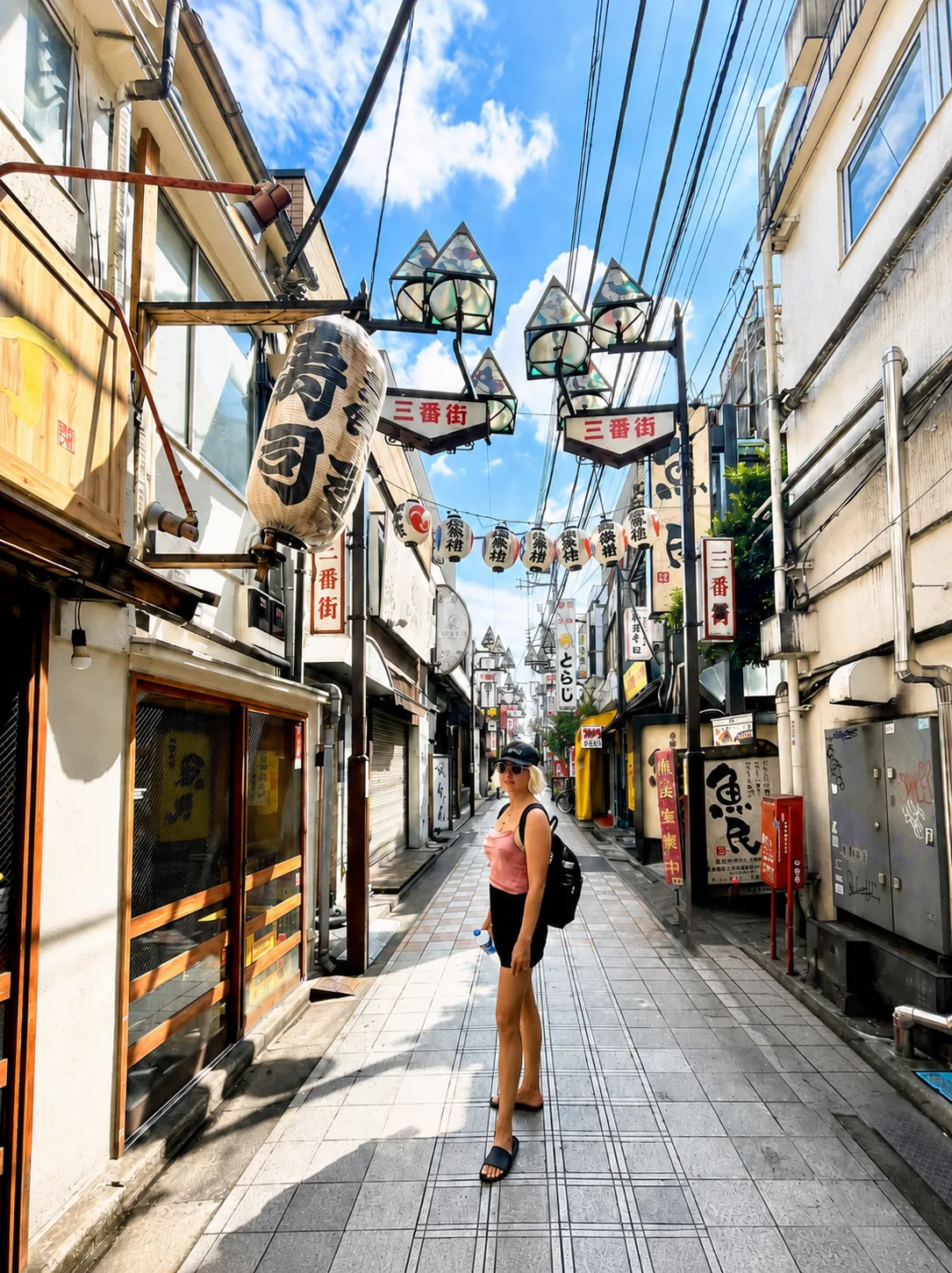 Abi travelling in Japan