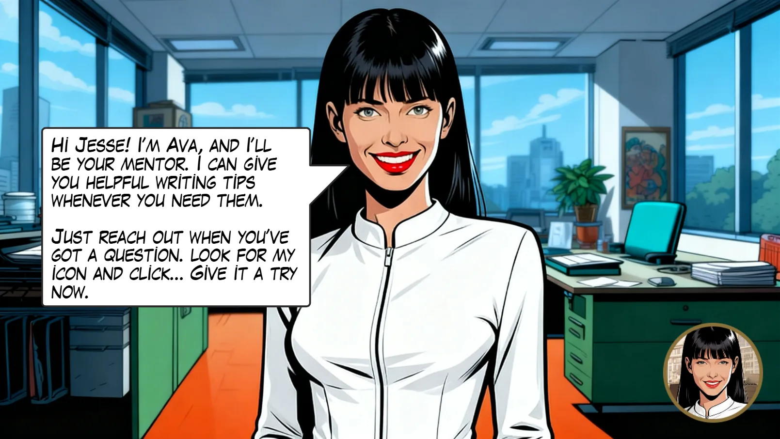 Ava, the mentor character